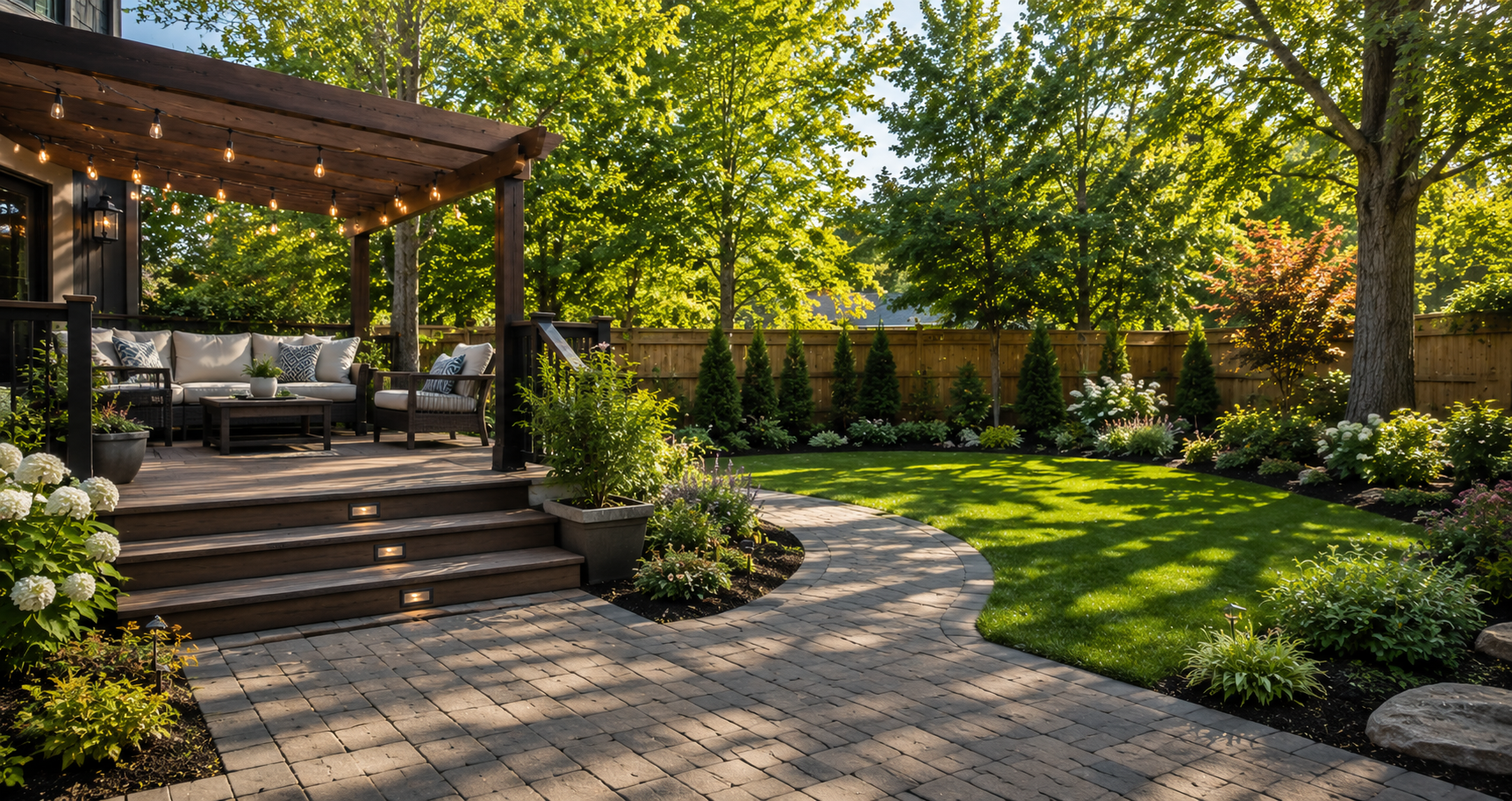 Beautiful backyard and outdoor living space