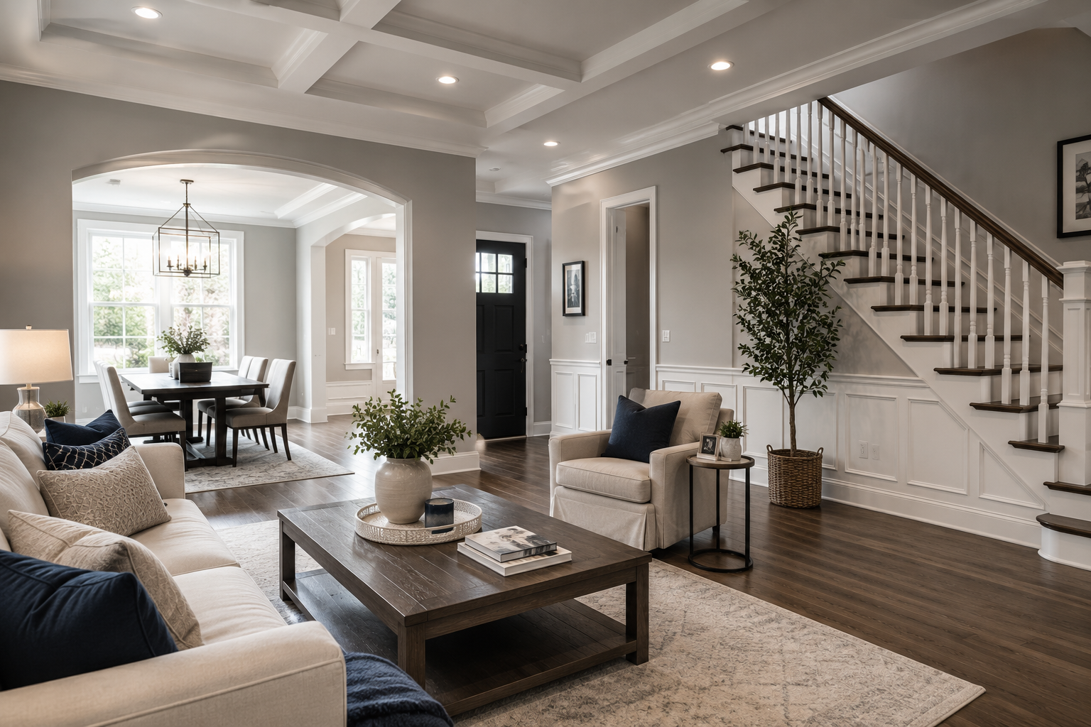 Beautifully painted living space